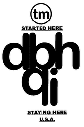 STARTED HERE HDBQI STAYING HERE U.S.A. logo