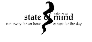 STATE OF MIND SALON SPA RUN AWAY FOR AN HOUR ESCAPE FOR THE DAY logo