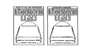 STATE OF THE ART TECHNOLOGY THERMORE T37 THE NEW DYNAMIC THERMAL INSULATION TECNOLOGIA AVANZATA LA RIVOLUZIONARIA IMBOTTITURA A TERMICITA DINAMICA logo