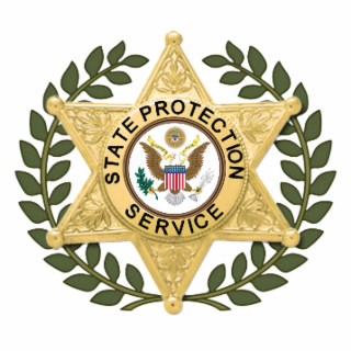 STATE PROTECTION SERVICE E PLURIBUS UNUM logo