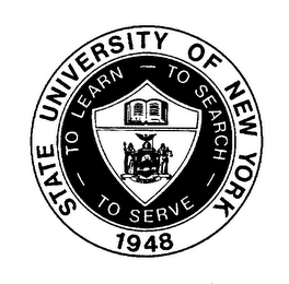 STATE UNIVERSITY OF NEW YORK 1948 TO LEARN - TO SEARCH - TO SERVE EXCELSIOR logo