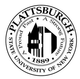 STATE UNIVERSITY OF NEW YORK · PLATTSBURGH · A PROUD PAST · A STRONG FUTURE · 1889 · logo
