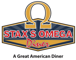 STAX'S OMEGA DINER A GREAT AMERICAN DINER logo