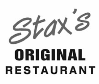 STAX'S ORIGINAL RESTAURANT logo
