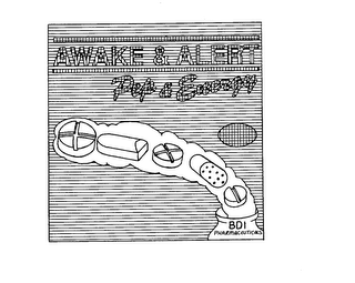 STAY AWAKE & ALERT HAVE MORE PEP & ENERGY FOR DRIVING-WORK-SPORTS BDI PHARMACEUTICALS logo
