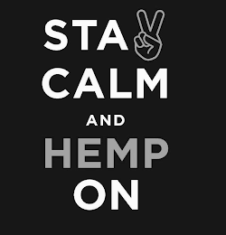 STAY CALM AND HEMP ON logo