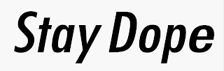 STAY DOPE logo