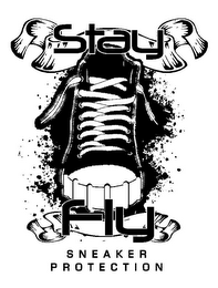 STAY FLY SNEAKER PROTECTION logo