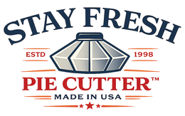 STAY FRESH PIE CUTTER MADE IN USA ESTD 1998 logo