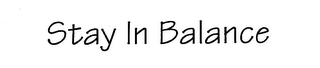 STAY IN BALANCE logo