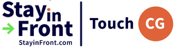 STAY IN FRONT STAYINFRONT.COM TOUCH CG logo
