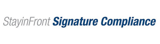 STAYINFRONT SIGNATURE COMPLIANCE logo