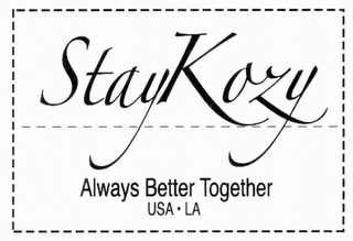 STAYKOZY ALWAYS BETTER TOGETHER USA-LA logo