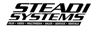 STEADI SYSTEMS FILM VIDEO MULTIMEDIA SALES SERVICE RENTALS logo