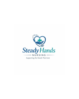 STEADY HANDS NURSING SUPPORTING THE HANDS THAT CARE logo