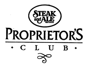STEAK AND ALE RESTAURANT PROPRIETOR'S CLUB logo