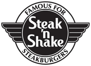 STEAK N SHAKE FAMOUS FOR STEAKBURGERS logo