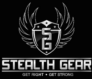 STEALTH GEAR GET RIGHT GET · STRONG SG logo