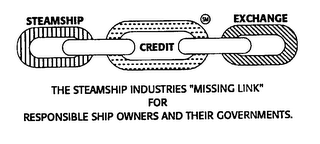 STEAMSHIP CREDIT EXCHANGE THE STEAMSHIP INDUSTRIES "MISSING LINK" FOR RESPONSIBLE SHIP OWNERS AND THEIR GOVERNMENTS. logo