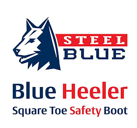 STEEL BLUE BLUE HEELER SQUARE TOE SAFETY BOOT logo