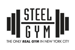 STEEL GYM THE ONLY REAL GYM IN NEW YORK CITY logo