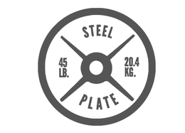 STEEL PLATE 45 LB. 20.4 KG logo