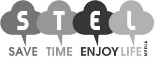 STEL SAVE TIME ENJOY LIFE MEDIA logo