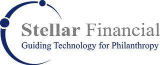 STELLAR FINANCIAL GUIDING TECHNOLOGY FOR PHILANTHROPY logo