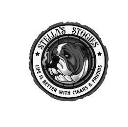STELLA'S STOGIES LIFE IS BETTER WITH CIGARS & FRIENDS logo
