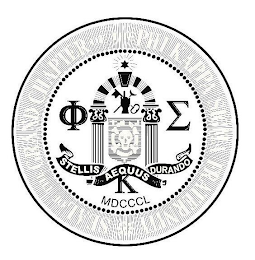 STELLIS AEQUUS DURANDO MDCCCL SEAL OF THE GRAND CHAPTER OF THE PHI KAPPA SIGMA FRATERNITY logo