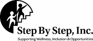STEP BY STEP, INC. SUPPORTING WELLNESS, INCLUSION & OPPORTUNITIES logo