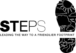 STEPS LEADING THE WAY TO A FRIENDLIER FOOTPRINT logo