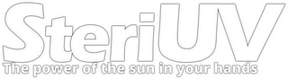 STERIUV THE POWER OF THE SUN IN YOUR HANDS logo