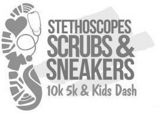 STETHOSCOPES SCRUBS & SNEAKERS 10K 5K &KIDS DASH logo
