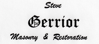 STEVE GERRIOR MASONRY & RESTORATION logo