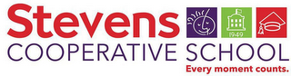 STEVENS COOPERATIVE SCHOOL EVERY MOMENT COUNTS. 1949 logo