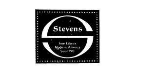 STEVENS FINE FABRICS MADE IN AMERICA SINCE 1813 logo