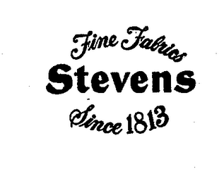 STEVENS FINE FABRICS SINCE 1813 logo