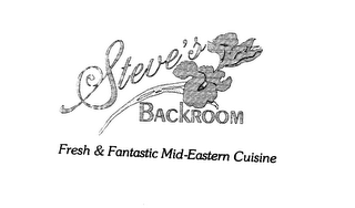 STEVE'S BACKROOM FRESH & FANTASTIC MID-EASTERN CUISINE logo