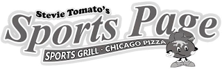 STEVIE TOMATO'S SPORTS PAGE SPORTS GRILL · CHICAGO PIZZA logo
