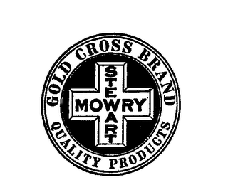 STEWART MOWRY GOLD CROSS BRAND QUALITY PRODUCTS logo