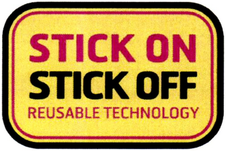 STICK ON STICK OFF REUSABLE TECHNOLOGY logo