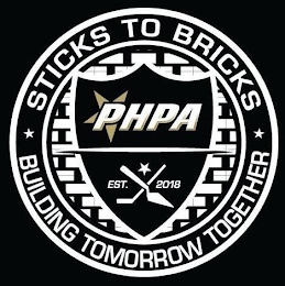 STICKS TO BRICKS BUILDING TOMORROW TOGETHER PHPA EST. 2018 logo