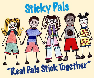 STICKY PALS "REAL PALS STICK TOGETHER" logo