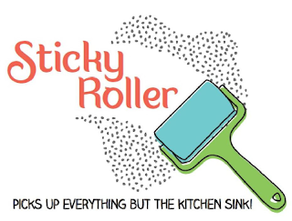 STICKY ROLLER PICKS UP EVERYTHING BUT THE KITCHEN SINK! logo