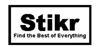 STIKR FIND THE BEST OF EVERYTHING logo