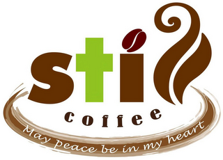 STILL COFFEE MAY PEACE BE IN MY HEART logo
