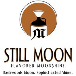 STILL MOON FLAVORED MOONSHINE BACKWOODS MOON. SOPHISTICATED SHINE. logo