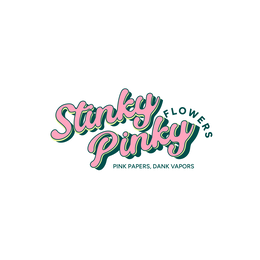 STINKY PINKY FLOWERS PINK PAPERS, DANK VAPORS logo