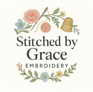 STITCHED BY GRACE EMBROIDERY logo